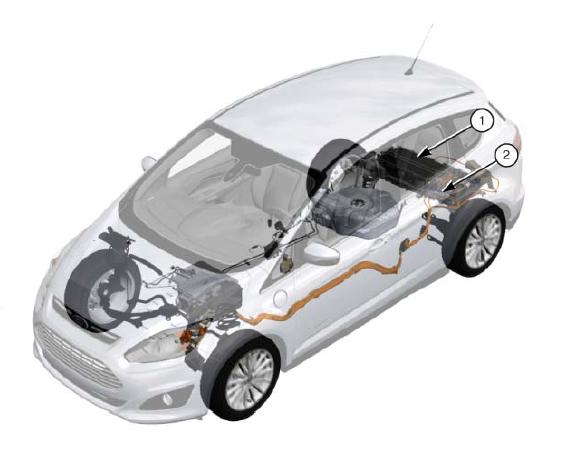 C-Max Hybrid Battery and High Voltage Service Disconnect Locations