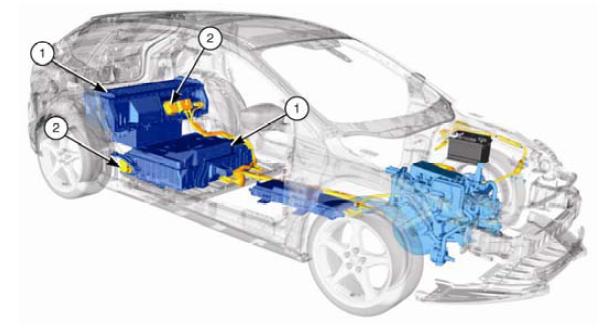 Focus Electric Battery and High Voltage Service Disconnect Locations