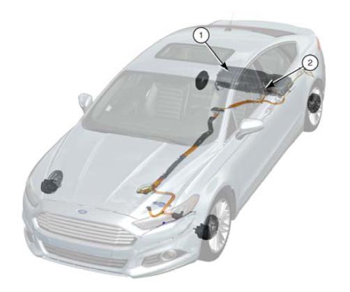 Fusion Hybrid Battery and High Voltage Service Disconnect Locations
