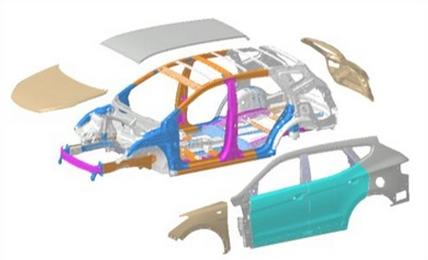 2013_Hyundai_Santa_Fe_body_Structure_Extrication