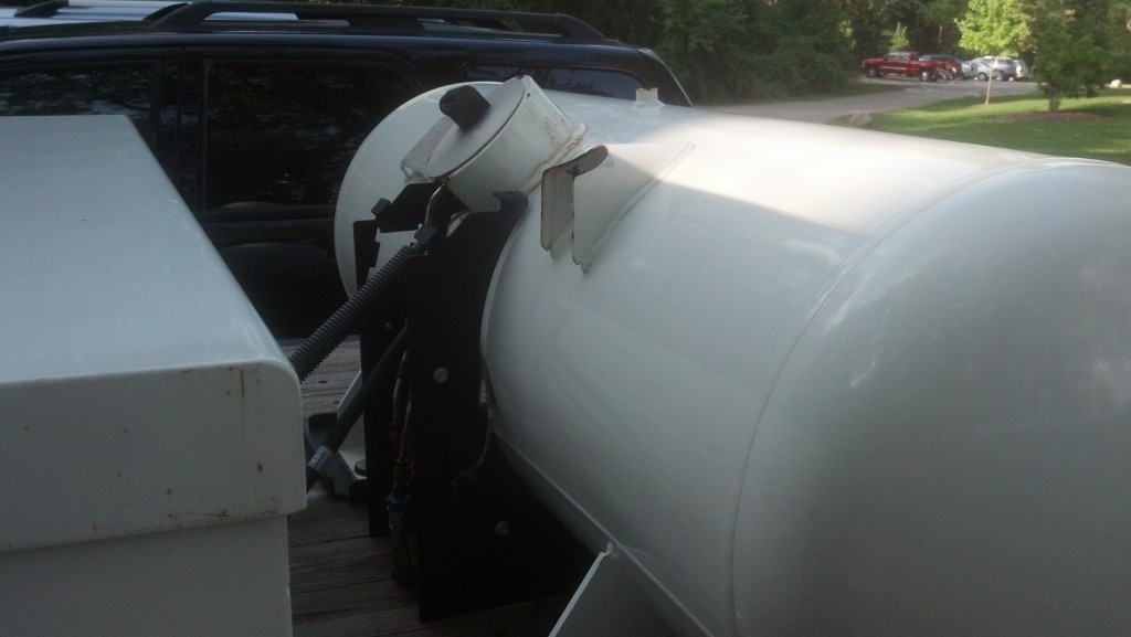 Test Tank propane Extrication
