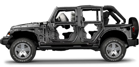 2012 Jeep Wrangler Body Structure - Boron Extrication
